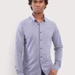 CHEMISE JERSEY BLEUE