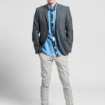 VESTE WEAVE BLUE GREY – Image 5