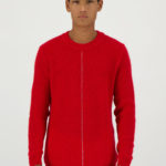 Pull mohair rouge