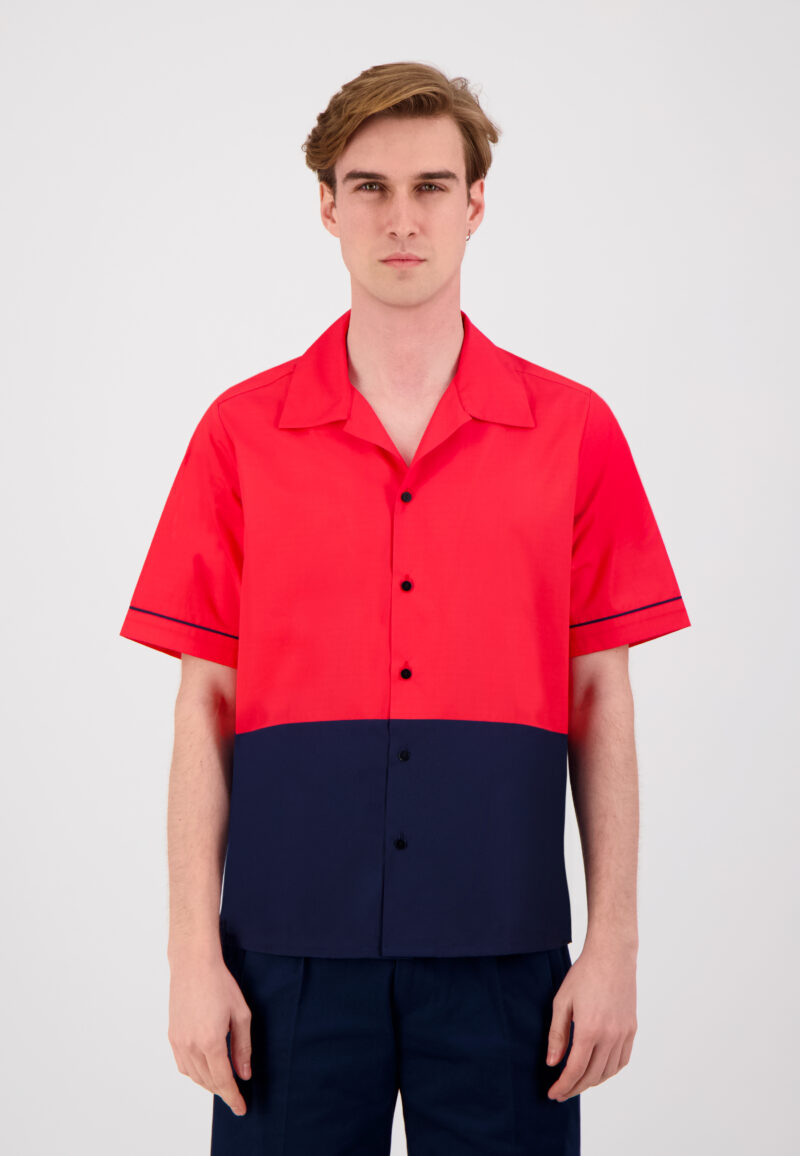 RED NAVY BOWLING SHIRT Pierre Talamon