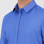 CHEMISE CONTRASTE BLEU NAVY – Image 2