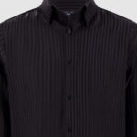 Chemise black shiny stripes – Image 2