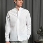 CHEMISE COL MONTANT BLANC – Image 2