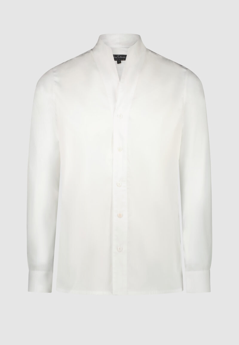 CHEMISE COL MONTANT BLANC