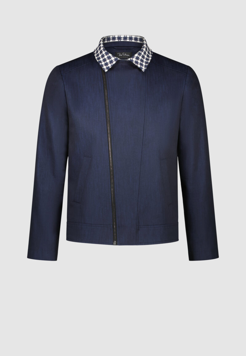 BLOUSON PERFECTO MARINE – Image 4