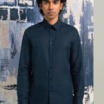 CHEMISE RAYURES NAVY – Image 2