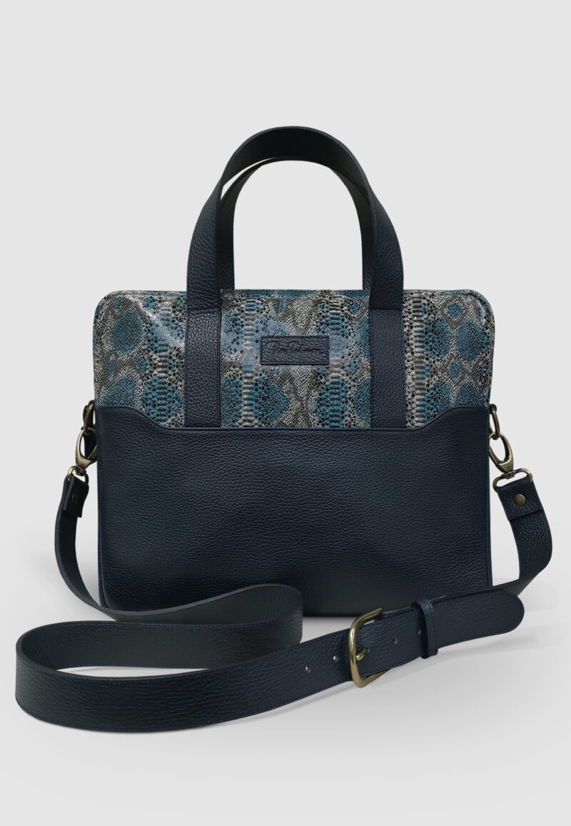 SACOCHE SERPENT BLEU