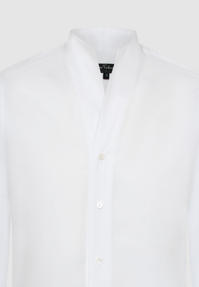 CHEMISE COL MONTANT BLANCHE – Image 3