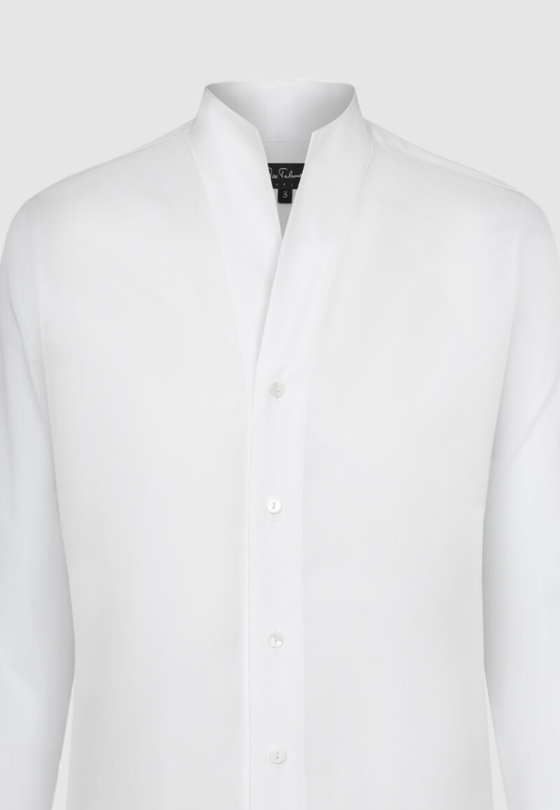CHEMISE COL MONTANT BLANCHE – Image 3
