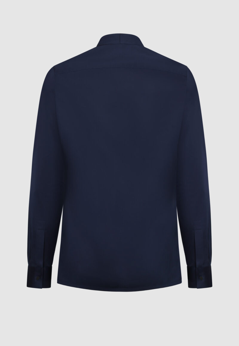 CHEMISE COL MONTANT MARINE – Image 4