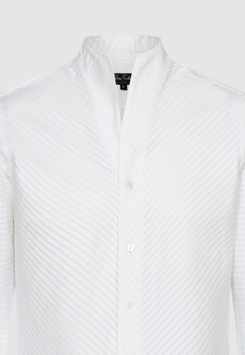 CHEMISE COL MONTANT PLISSÉE – Image 3