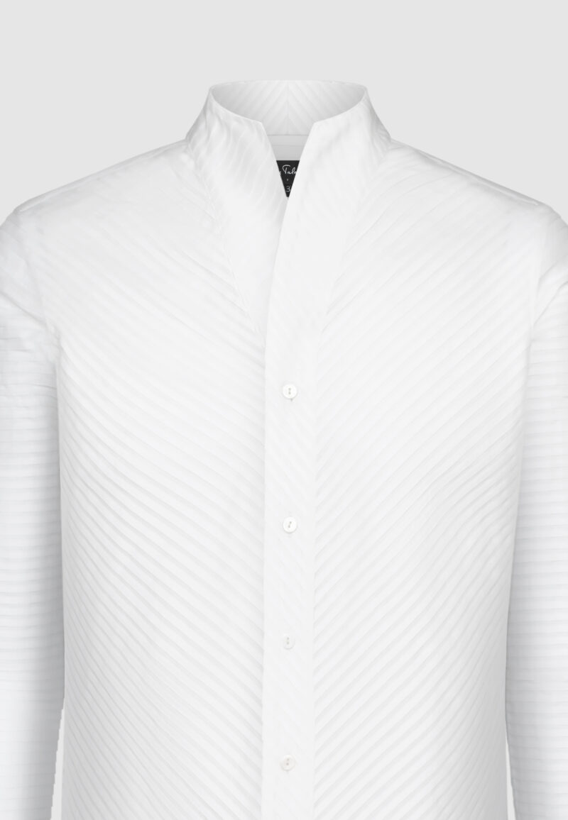 CHEMISE COL MONTANT PLISSÉE – Image 3