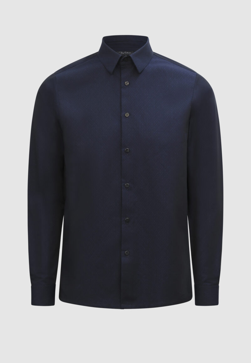 CHEMISE JACQUARD MARINE