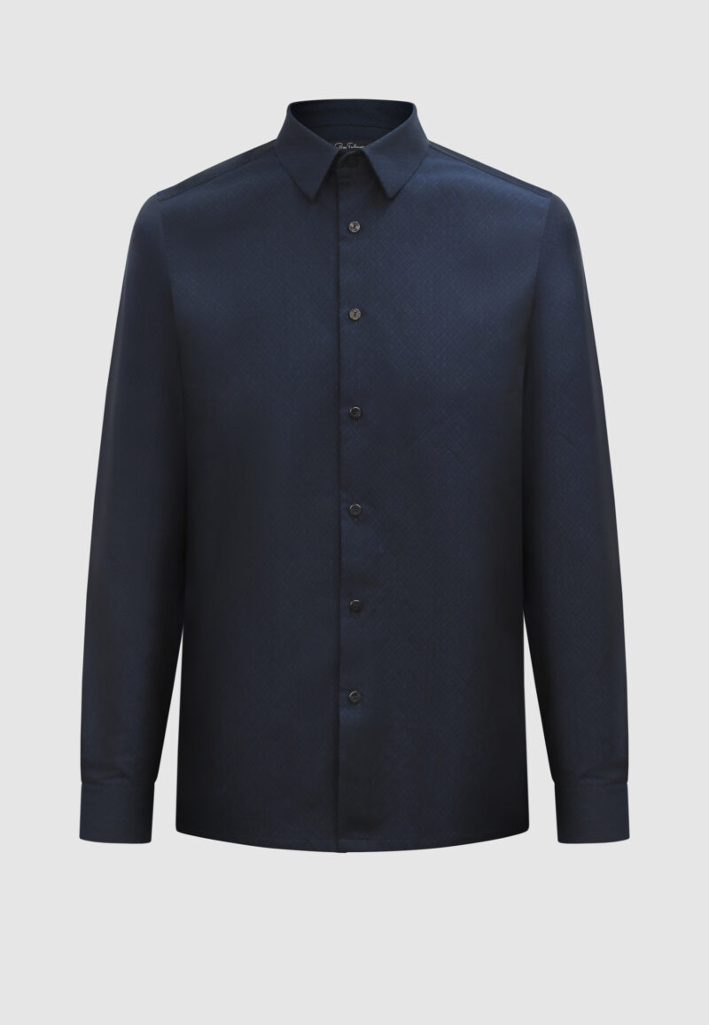CHEMISE JACQUARD MARINE