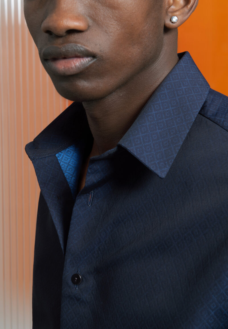 CHEMISE JACQUARD MARINE – Image 3