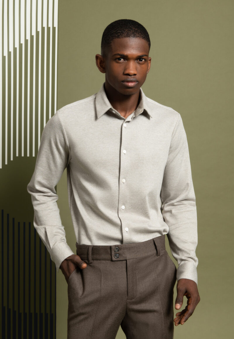 CHEMISE JERSEY BEIGE